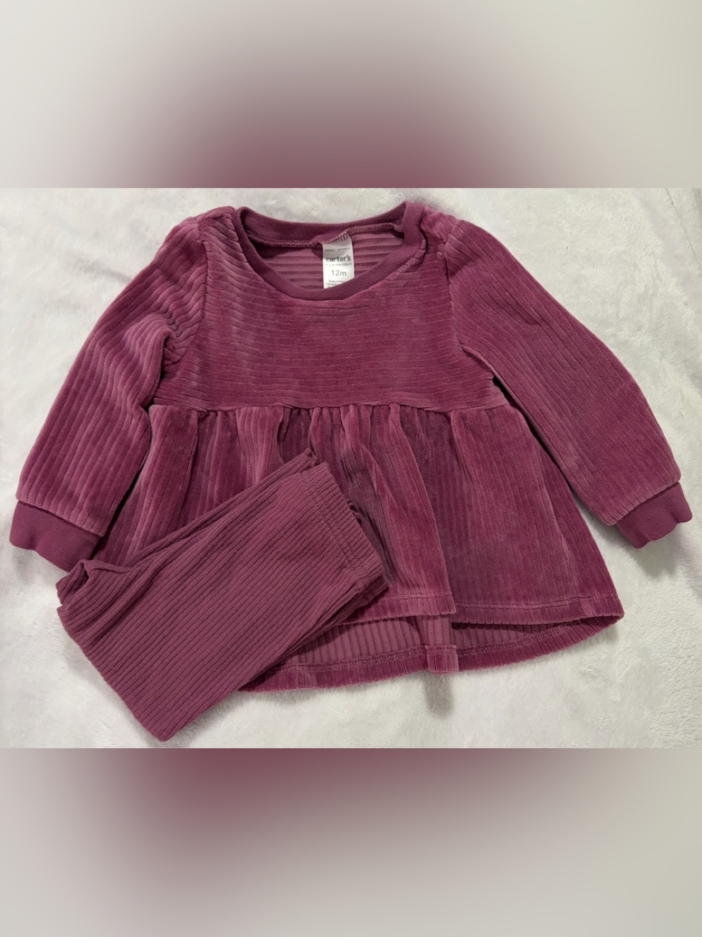 Carter's Plum Corduroy Two-Piece Set - Picture 1 of 2